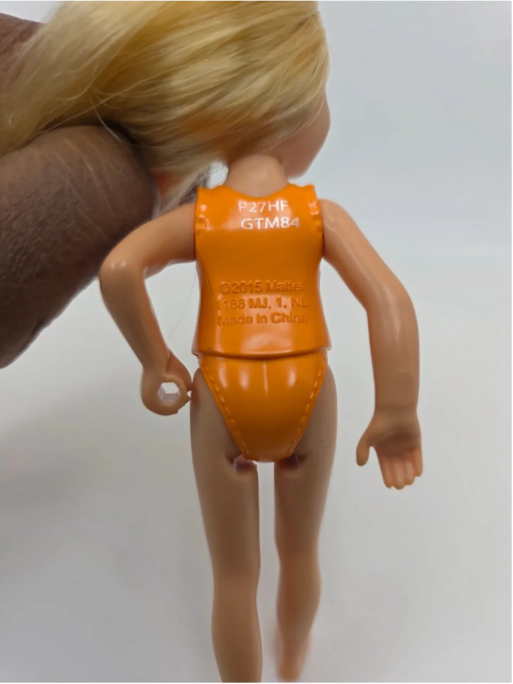 Mattel Chelsea Doll Girls One Size Orange Yellow Giraffe Swimsuit